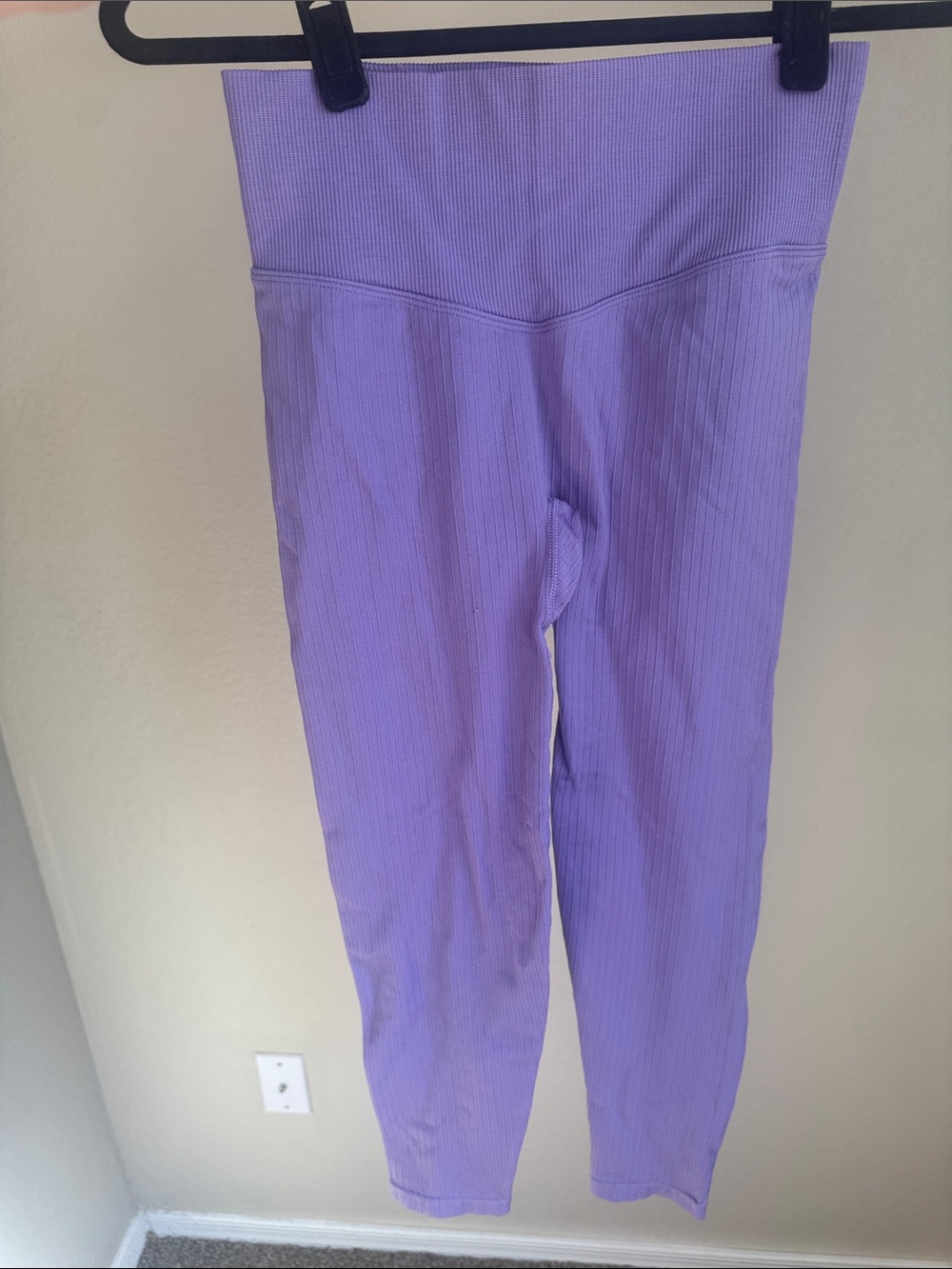 Pink Active Ribbed Lavender Leggings